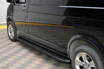 Volkswagen T5 2010-2015 Marchepieds latéraux type X5 noir (2 pcs, aluminium) Empattement Long photo 5