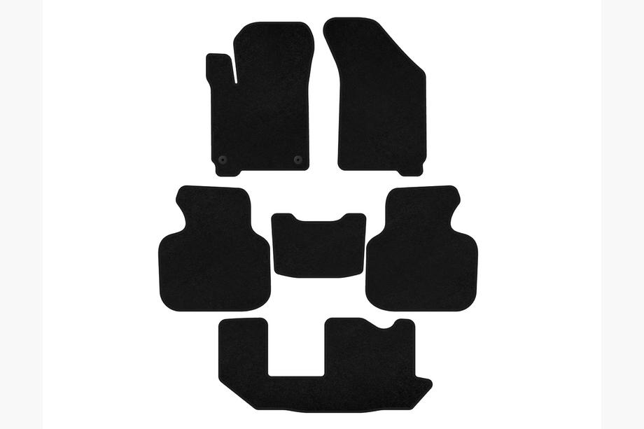 Dodge Journey 2008-2020 Tapis de sol textile Premium (2011-2020, 3 rangées, 7 places, Noir) Image