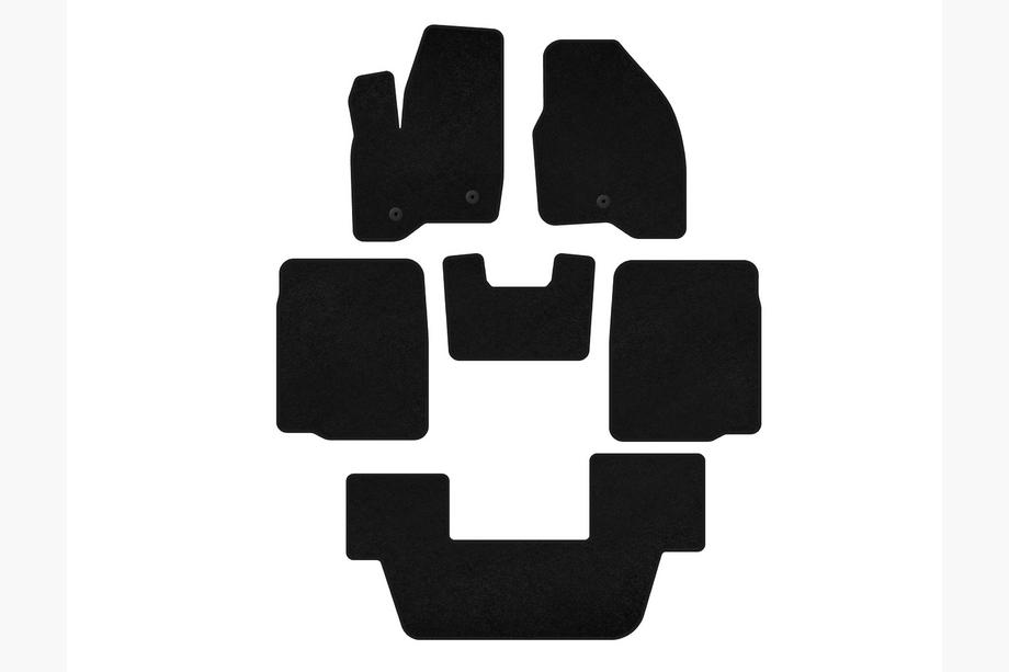 Ford Explorer 2011-2019 Tapis de sol textile Premium (3 rangées, 2011-2015, Noir) Image