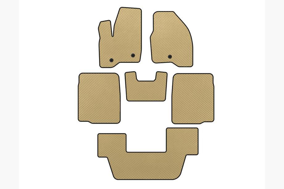 Ford Explorer 2011-2019 Tapis de sol EVA (3 Rangées, 2011-2015, Beige) Image
