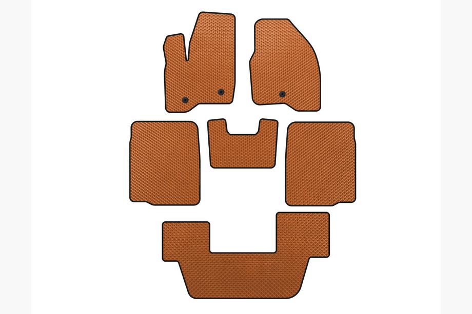 Ford Explorer 2011-2019 Tapis de sol EVA (3 Rangées, 2011-2015, Orange) Image
