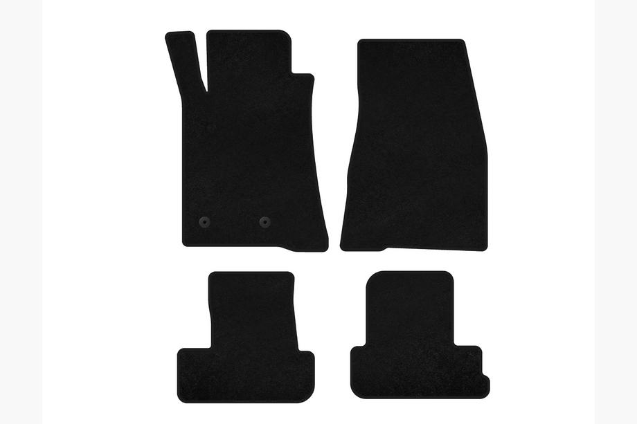 Ford Mustang 2005-2014 Tapis de sol textile Premium (2009-2014, GT, Cabriolet, Noir) Image
