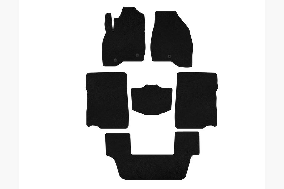 Ford Explorer 2011-2019 Tapis de sol textile Classic (2017-2019, 3e rangée, 7 places, Noir) Image