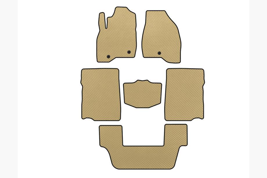 Ford Explorer 2011-2019 Tapis de sol EVA (2017-2019, 3e rangée, 7 places, Beige) Photo 1
