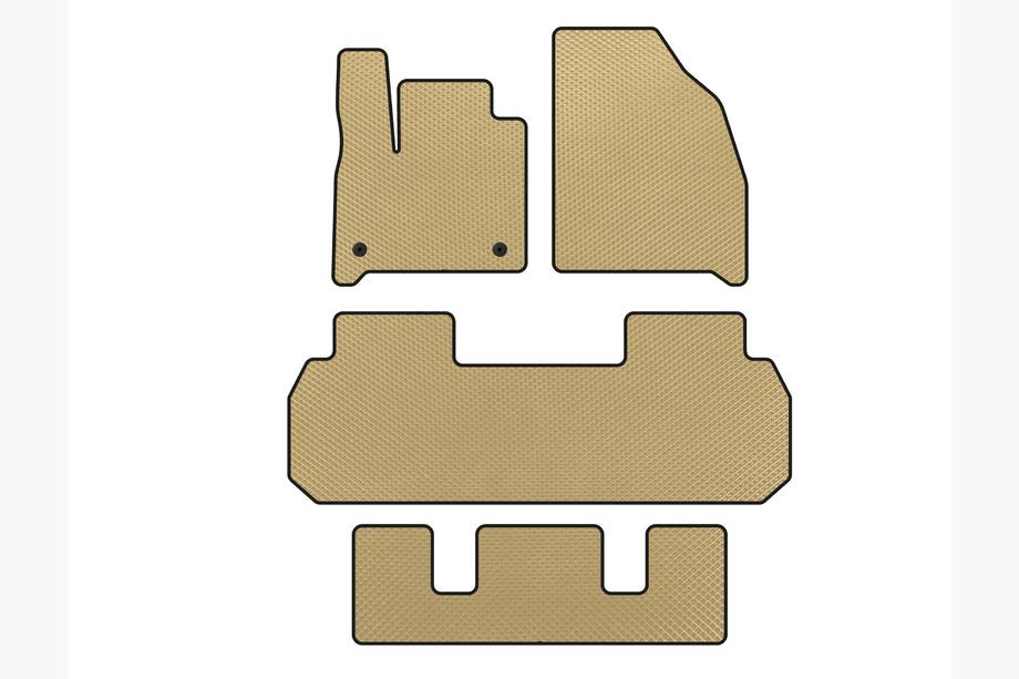 Chevrolet Traverse 2017- Tapis de sol EVA (3 Rangées, Beige) Image