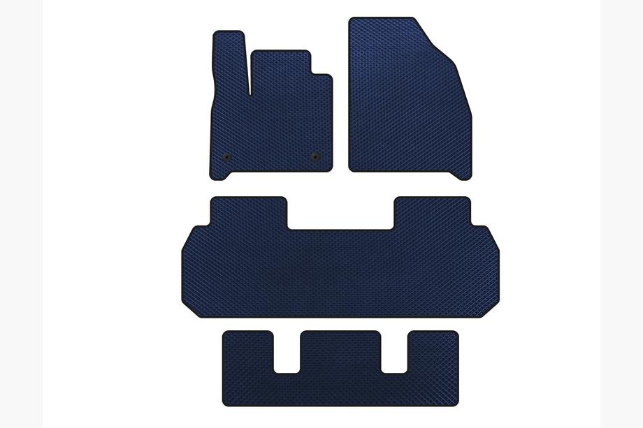Chevrolet Traverse 2017- Tapis de sol EVA (3 Rangées, Bleu) Image