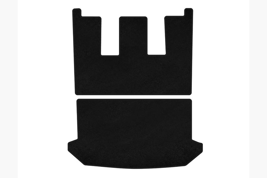 Citroen C-8 2002-2014 Tapis de coffre textile Premium v1 (Noir) Image