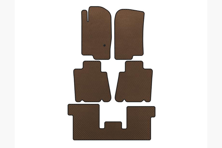 Ford Explorer 2001-2005 Tapis de sol EVA (3 Rangées, Marron) Image