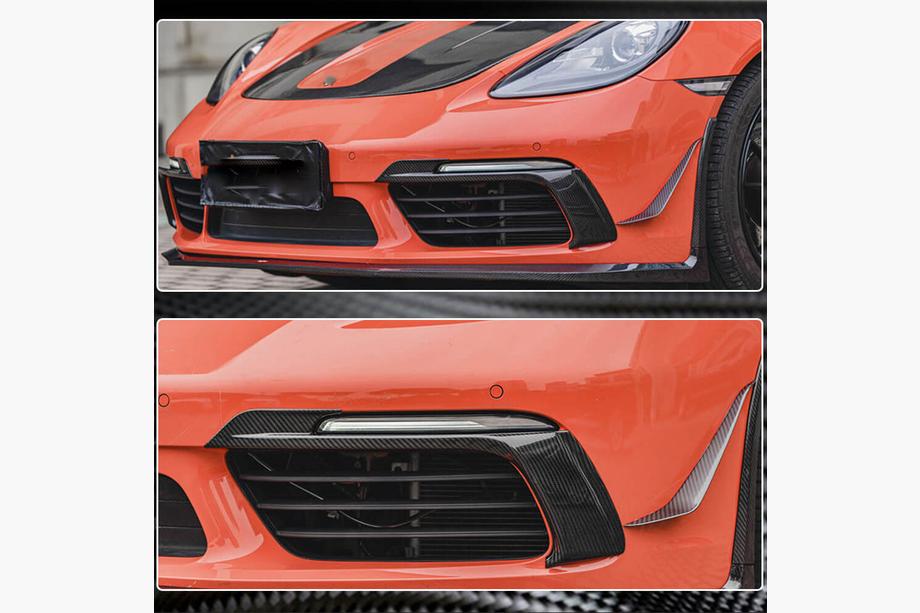 Porsche Boxster/Cayman 982 (718) 2016- Caches antibrouillards (2016-2019, carbone) Photo 5