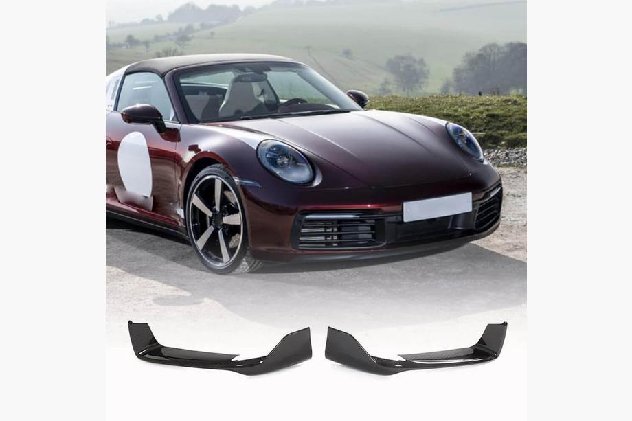 Porsche 911 (992) 2018– Flaps de pare-chocs avant en carbone pour Carrera 4 S 4S Image