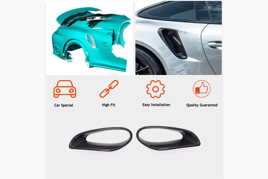 Porsche 911 (991) 2011–2019 Couvre-ailes arrière en carbone (pour Turbo S 2014-2016) Photo 2