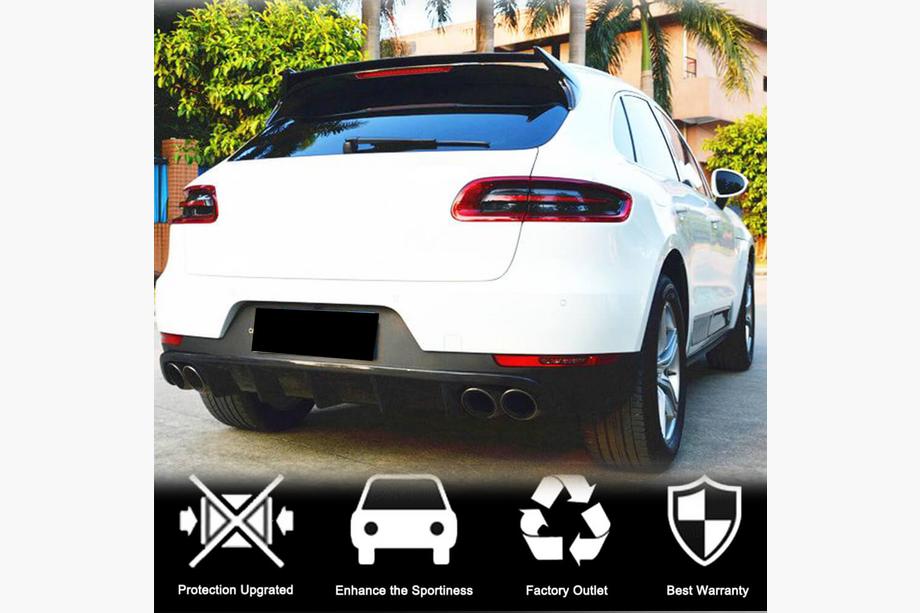 Porsche Macan 2014-2024 Diffuseur de Pare-chocs Arrière V1 (2014-2021, Carbone) Photo 2