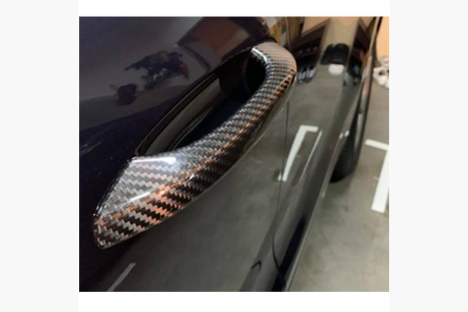 Porsche Macan 2014-2024 Couvre-poignées de Porte (2018-2021, Carbone) Photo 2