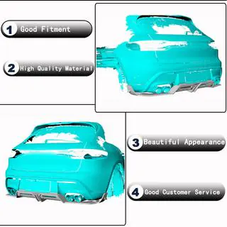Diffuseur de Pare-Chocs Arrière V2 (2021+, Carbone) Porsche Macan 2014-2024 photo 3