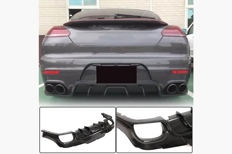 Porsche Panamera 2009-2016 Diffuseur de Pare-chocs Arrière (2013-2016, Carbone) Image
