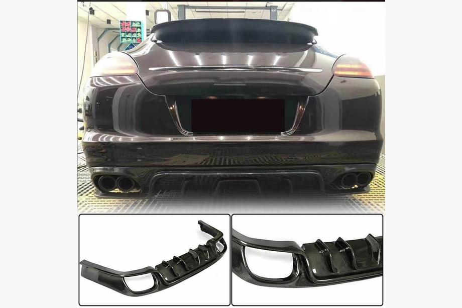 Porsche Panamera 2009-2016 Diffuseur de Pare-chocs Arrière (2009-2013, Carbone) Image