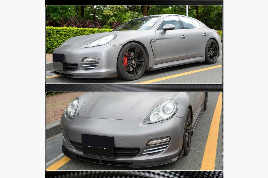 Porsche Panamera 2009-2016 Lame Avant Pare-chocs (pour Base 2009-2013, Carbone) Photo 3