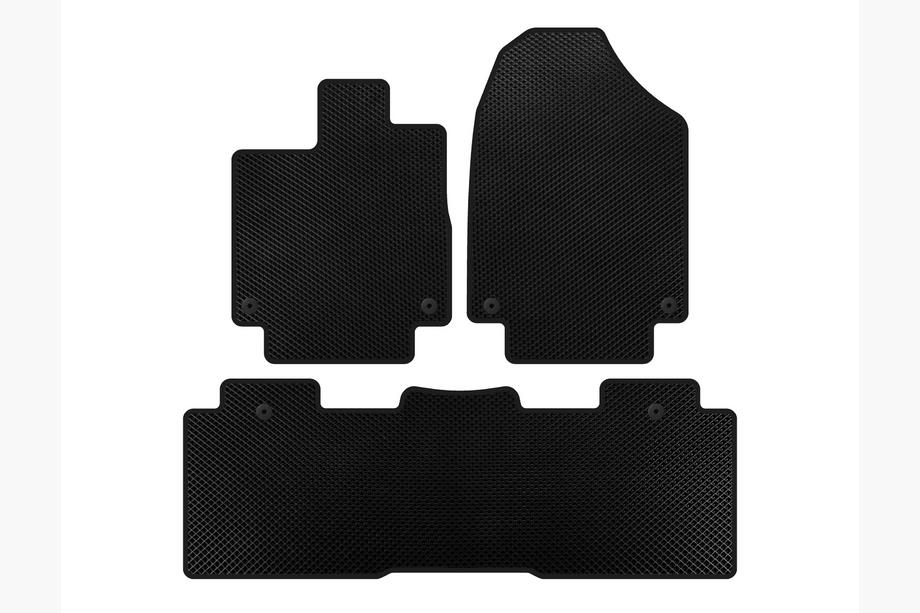 Honda Odyssey 2017– Tapis de sol EVA (2 Rangées, Noir) Image