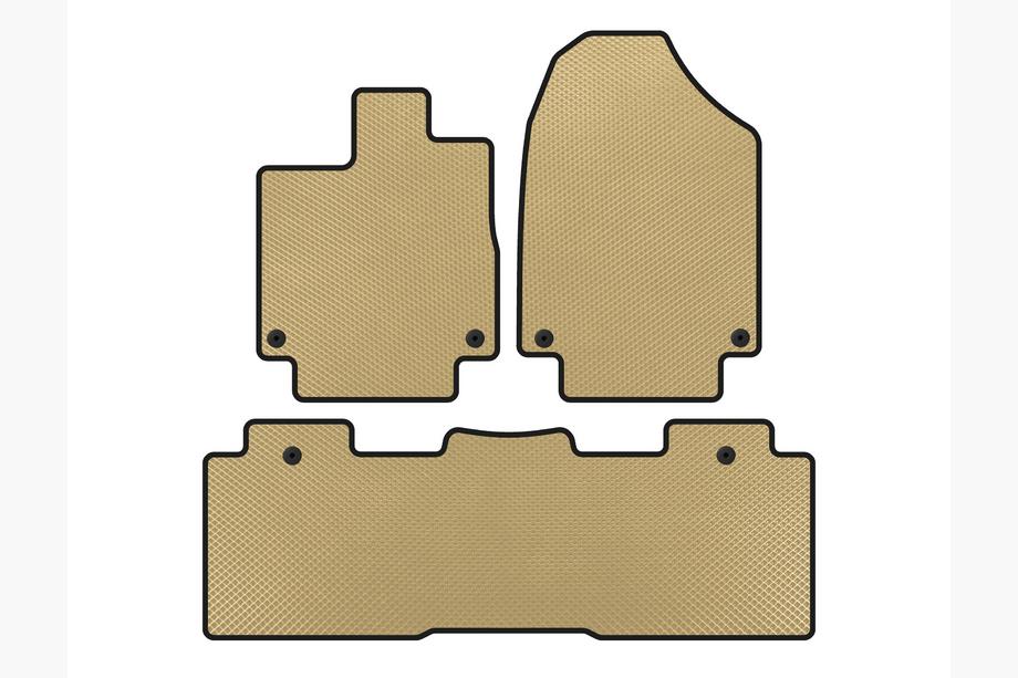 Honda Odyssey 2017– Tapis de sol EVA (2 Rangées, Beige) Image
