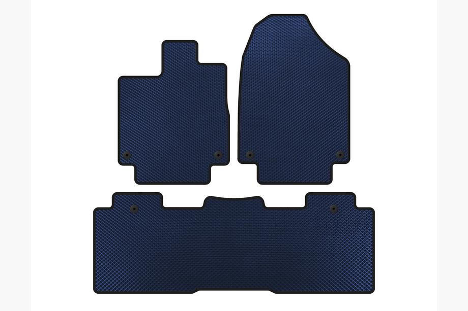 Honda Odyssey 2017– Tapis de sol EVA (2 Rangées, Bleu) Image