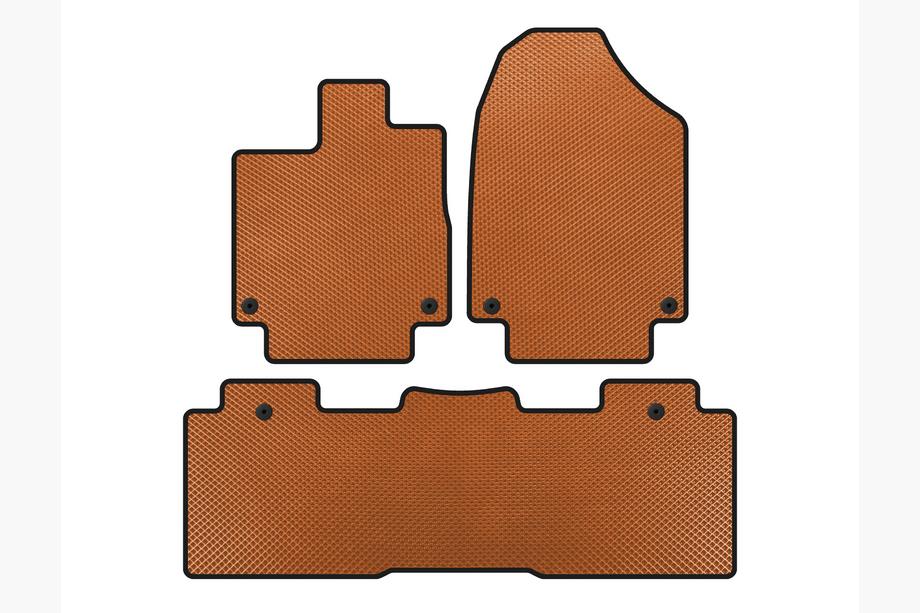 Honda Odyssey 2017– Tapis de sol EVA (2 Rangées, Orange) Image