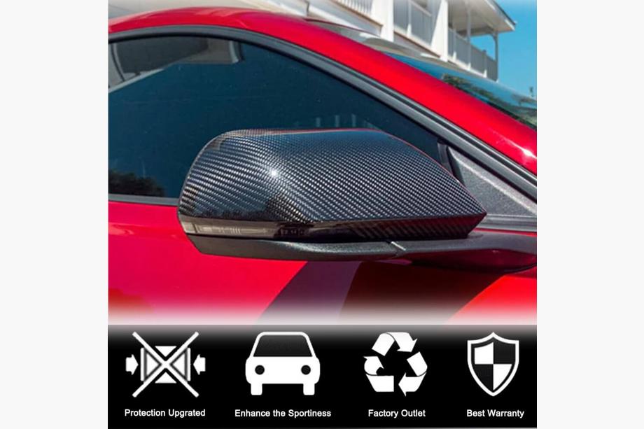 Ford Mustang 2015-2023 Coques de Rétroviseurs V2 (pour USA, Carbone) Photo 2