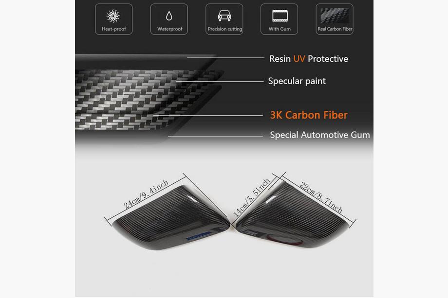 Ford Mustang 2015-2023 Coques de Rétroviseurs V2 (pour USA, Carbone) Photo 5