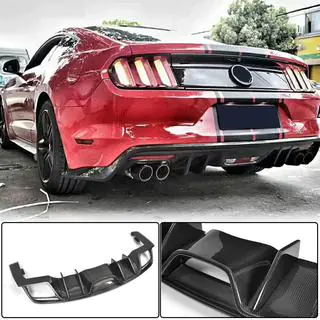 Diffuseur de Pare-chocs Arrière V1 (2015-2017, Carbone) Ford Mustang 2015-2023 photo 1