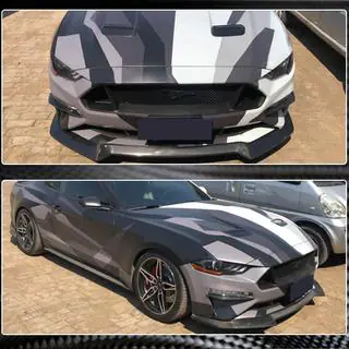 Lame Avant Pare-chocs (2017-2020, Carbone) Ford Mustang 2015-2023 photo 4