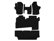 Hyundai H200, H1, Starex 1998-2007 Tapis de sol textile Premium (2004-2007, 3 rangées, 8 places, Noir) photo 1