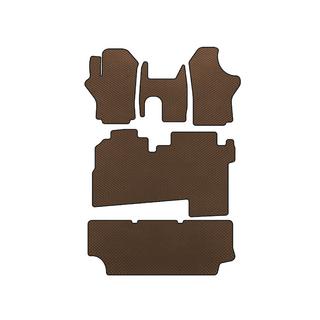 Tapis de sol EVA (2004-2007, 3 rangées, 8 places, Marron) Hyundai H200, H1, Starex 1998-2007