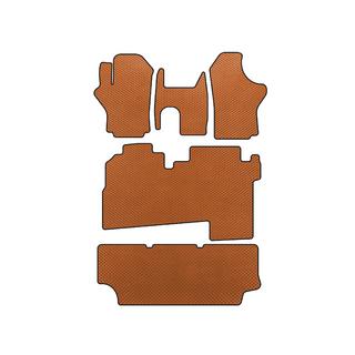 Tapis de sol EVA (2004-2007, 3 rangées, 8 places, Orange) Hyundai H200, H1, Starex 1998-2007