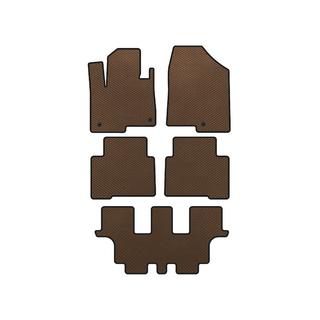 Tapis de sol EVA (3 rangées, pour Grand, Marron) Hyundai Santa Fe 4 2018-2023