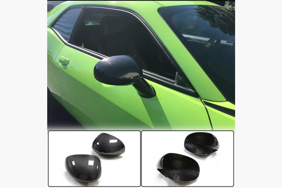 Dodge Challenger 2008-2023 Coques de Rétroviseurs (Carbone) Image