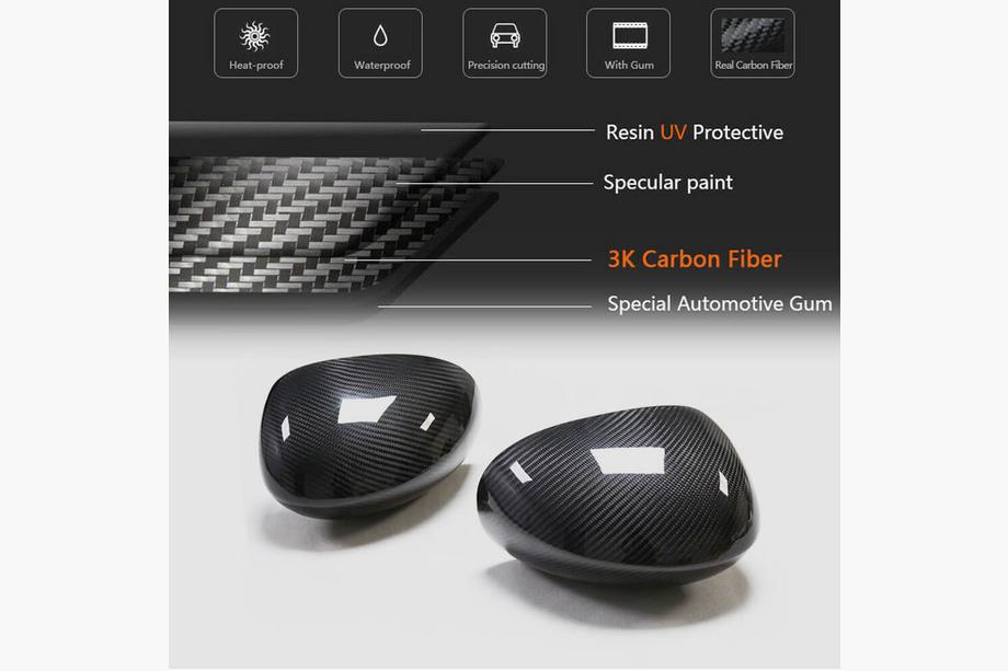 Dodge Challenger 2008-2023 Coques de Rétroviseurs (Carbone) Photo 5
