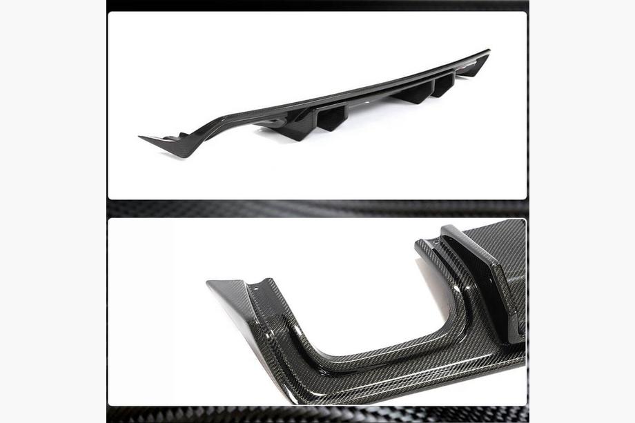 Dodge Challenger 2008-2023 Diffuseur de pare-chocs arrière (2015-2023, Carbone) Photo 3