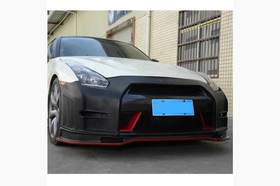Nissan GT-R 2008-2025 Lame Avant Pare-chocs (2009-2015, Carbone) Photo 2