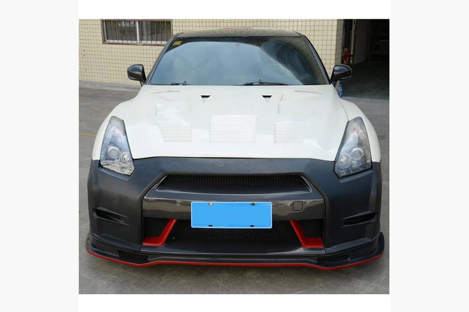 Nissan GT-R 2008-2025 Lame Avant Pare-chocs (2009-2015, Carbone) Photo 3