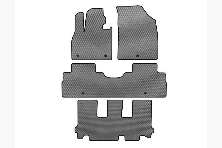 Hyundai Palisade 2018-2025 Tapis de sol EVA (3 Rangées, 8 Places, Gris) Image