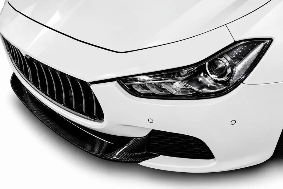 Maserati Ghibli 2013-2023 Lame avant V2 pour pare-chocs Base/S/S Q4 2013-2017 Carbone Photo 1