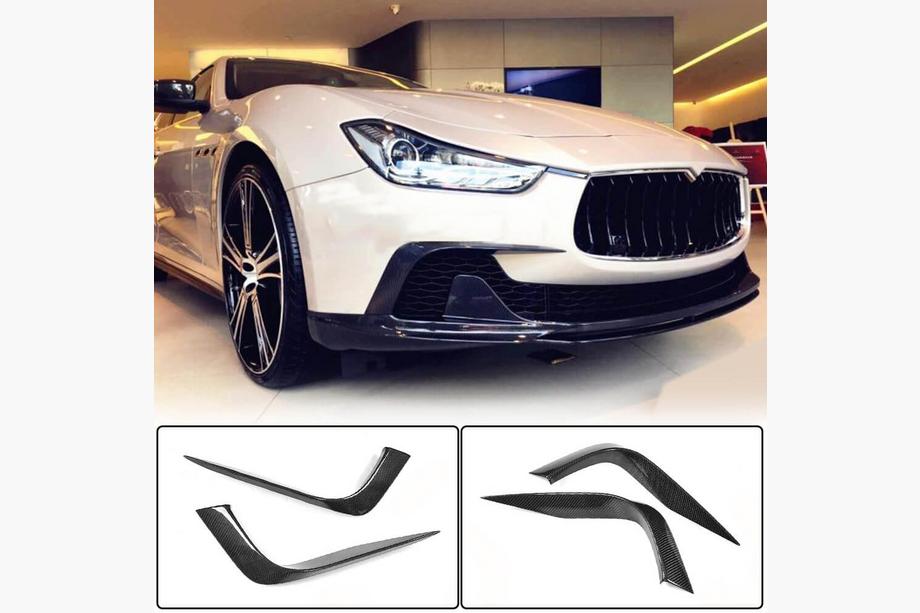 Maserati Ghibli 2013-2023 Couvre Pare-chocs Avant en Carbone (pour Base/S/S Q4 2013-2017) Photo 1