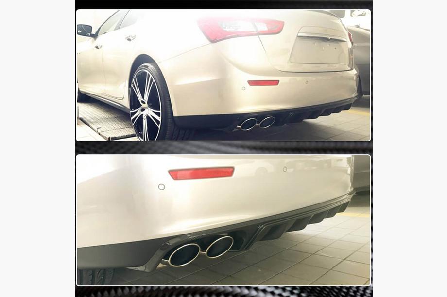 Maserati Ghibli 2013-2023 Diffuseur de pare-chocs arrière (Base/S/S Q4 2013-2017, Carbone) Photo 4