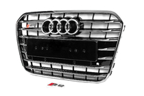 Audi A6 C7 2011-2017 Calandre avant noire avec encadrement chromé S-style (2011-2014) photo 2