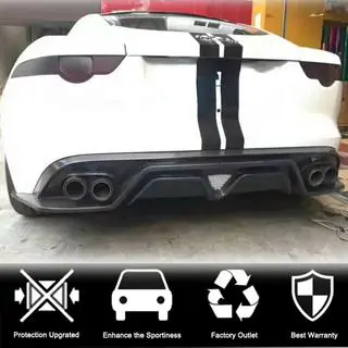 Diffuseur de pare-chocs arrière (2013-2019, Carbone) Jaguar F-Type 2013-2024 photo 2