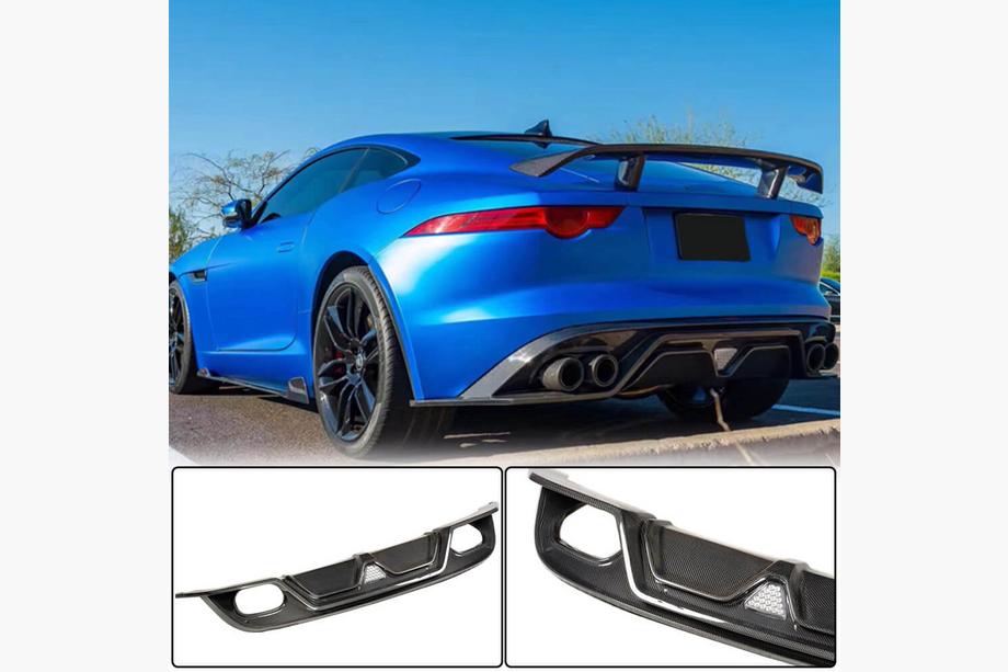Jaguar F-Type 2013-2024 Diffuseur de pare-chocs arrière (2013-2019, Carbone) Image