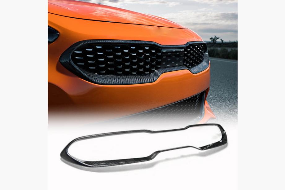 Kia Stinger 2017-2023 Contour de Calandre (Carbone) Image