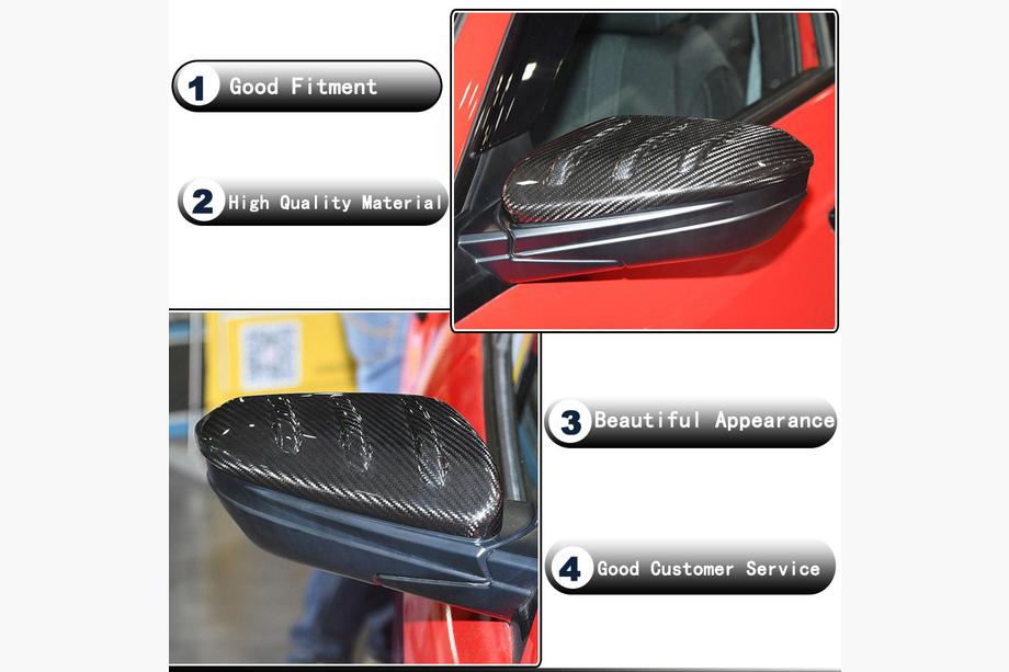 Honda Civic Sedan X 2016-2021 Coques de Rétroviseurs V2 (Carbone) Photo 3