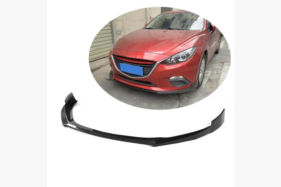 Mazda 3 2013-2019 Lame de Pare-chocs Avant (2014-2016, Carbone) Image