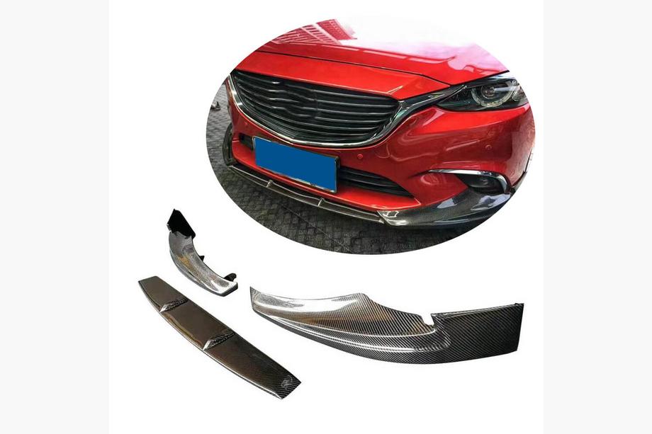 Mazda 6 2012-2024 Lame avant V1 pour pare-chocs (2017-2019, Carbone) Image