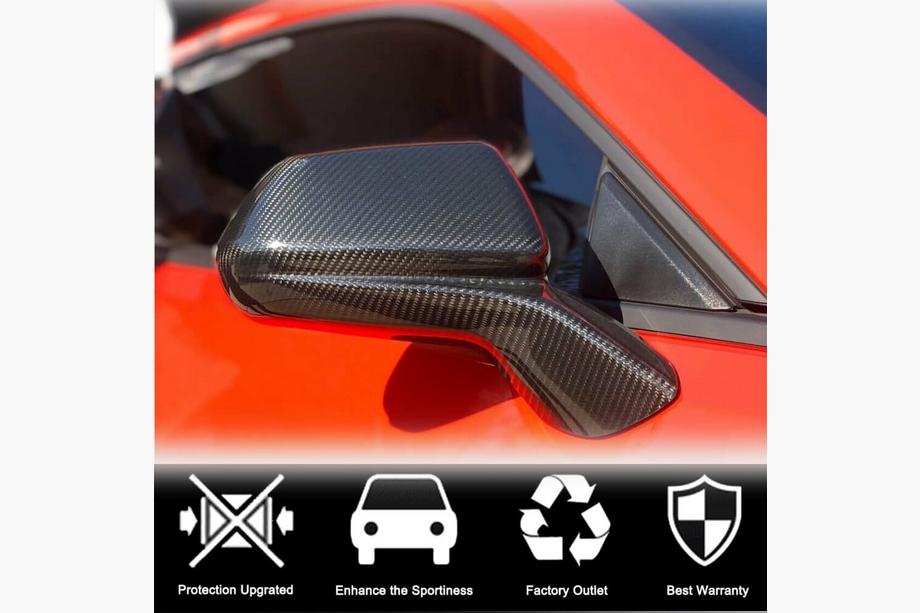Chevrolet Camaro 2015- Coques de Rétroviseurs (2015-2019, Carbone) Photo 2